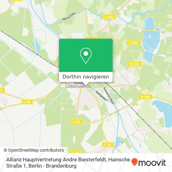 Allianz Hauptvertretung Andre Biesterfeldt, Hainsche Straße 1 Karte