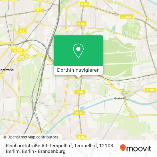 Reinhardtstraße Alt-Tempelhof, Tempelhof, 12103 Berlim Karte