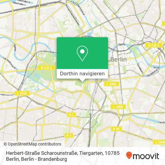 Herbert-Straße Scharounstraße, Tiergarten, 10785 Berlin Karte