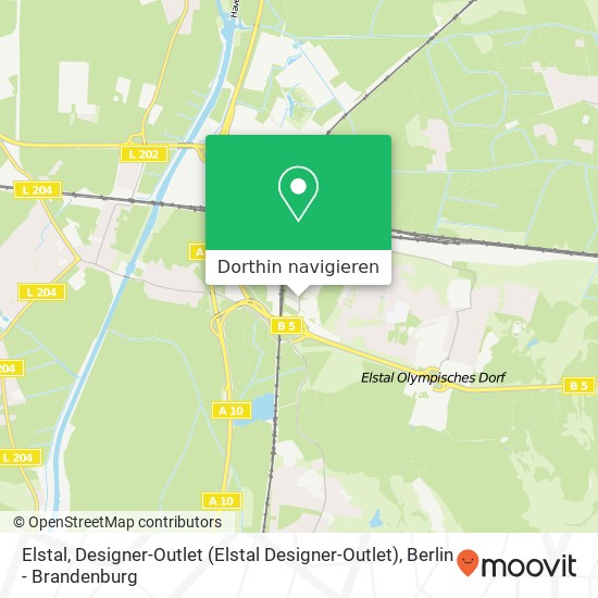 Elstal, Designer-Outlet (Elstal Designer-Outlet) Karte