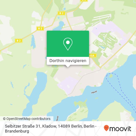 Selbitzer Straße 31, Kladow, 14089 Berlin Karte