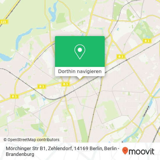 Mörchinger Str B1, Zehlendorf, 14169 Berlin Karte