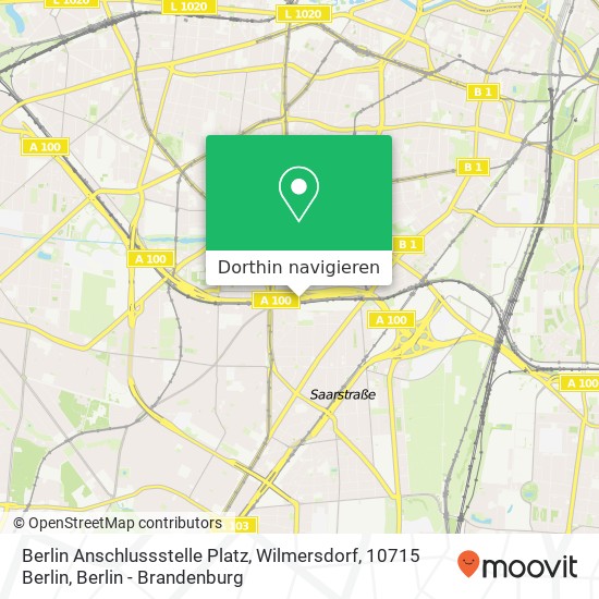 Berlin Anschlussstelle Platz, Wilmersdorf, 10715 Berlin Karte