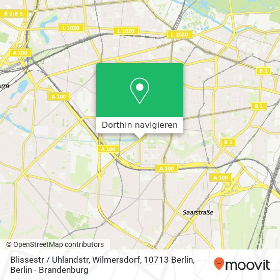 Blissestr / Uhlandstr, Wilmersdorf, 10713 Berlin Karte