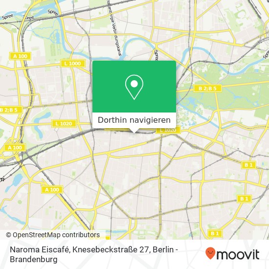 Naroma Eiscafé, Knesebeckstraße 27 Karte