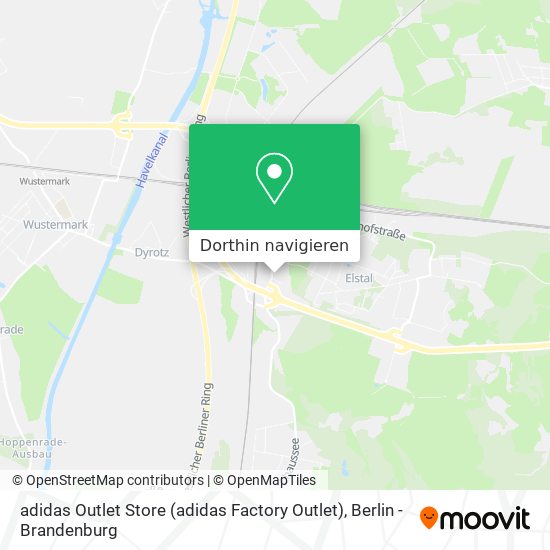 chikane Integrere Beskatning Wie komme ich mit Bus oder Bahn nach adidas Outlet Store (adidas Factory  Outlet) in Elstal?