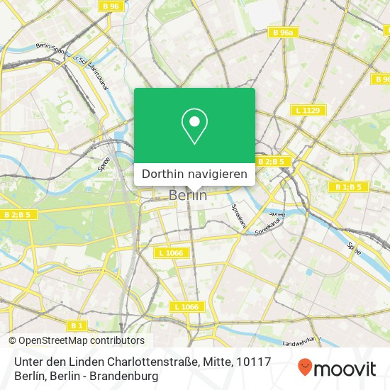 Unter den Linden Charlottenstraße, Mitte, 10117 Berlín Karte