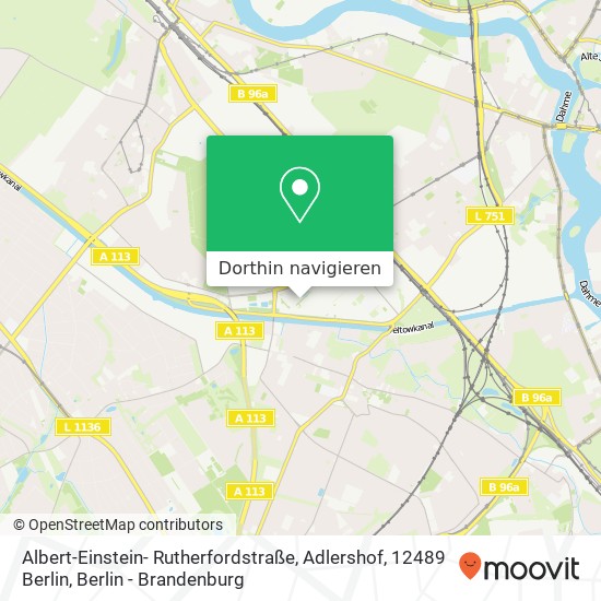 Albert-Einstein- Rutherfordstraße, Adlershof, 12489 Berlin Karte