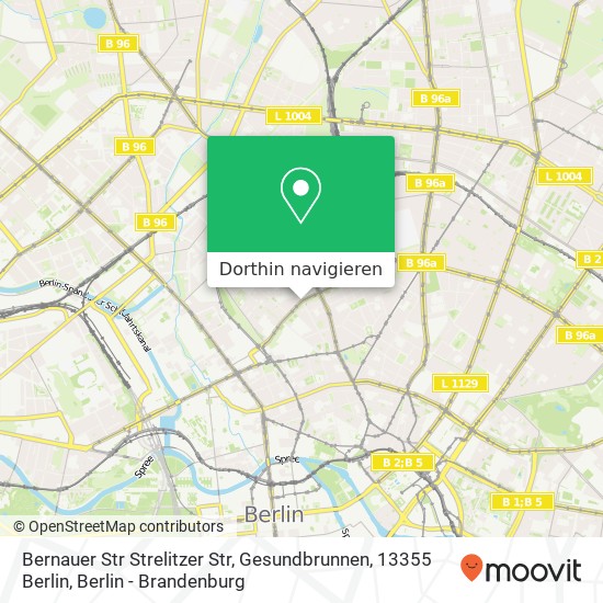 Bernauer Str Strelitzer Str, Gesundbrunnen, 13355 Berlin Karte