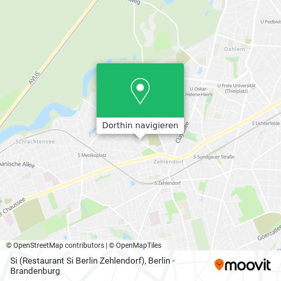 Si (Restaurant Si Berlin Zehlendorf) Karte