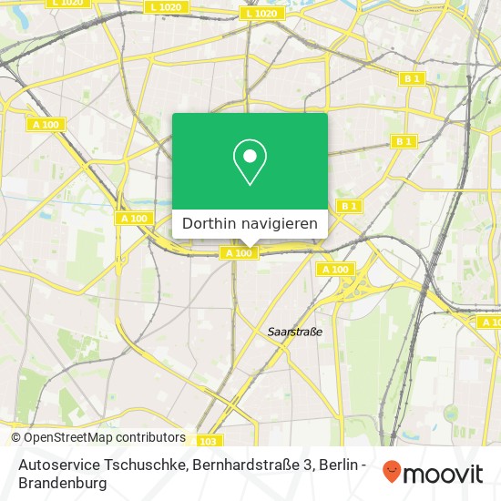 Autoservice Tschuschke, Bernhardstraße 3 Karte