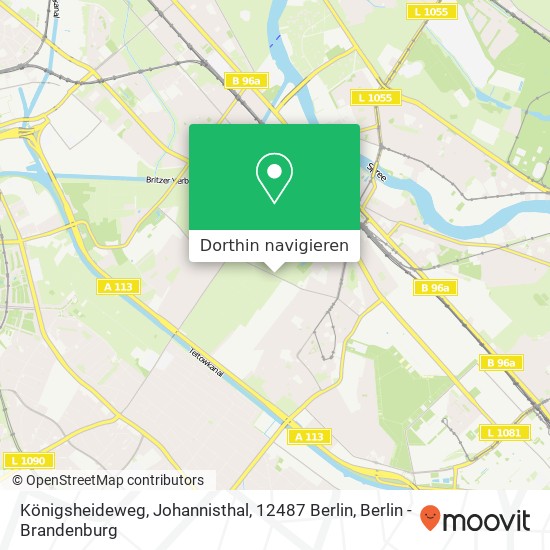 Königsheideweg, Johannisthal, 12487 Berlin Karte