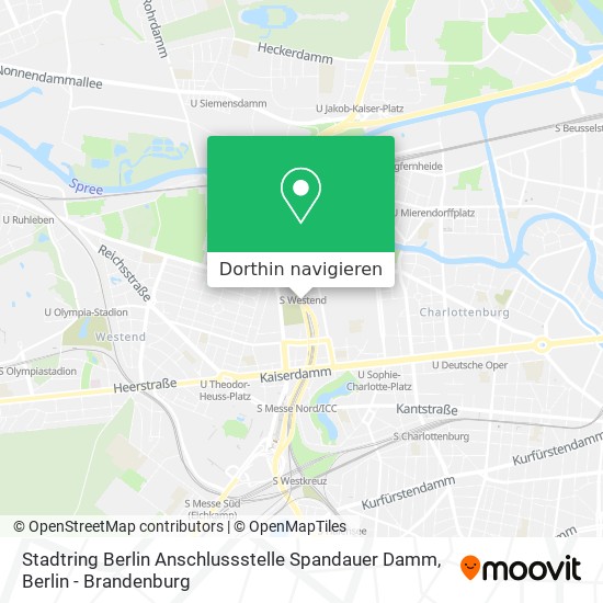 Stadtring Berlin Anschlussstelle Spandauer Damm Karte