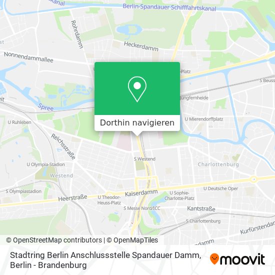Stadtring Berlin Anschlussstelle Spandauer Damm Karte