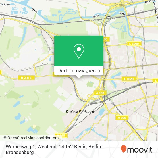 Warnenweg 1, Westend, 14052 Berlin Karte