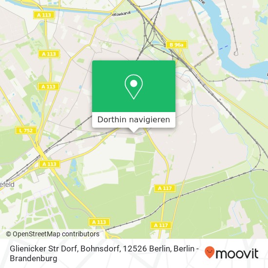 Glienicker Str Dorf, Bohnsdorf, 12526 Berlin Karte