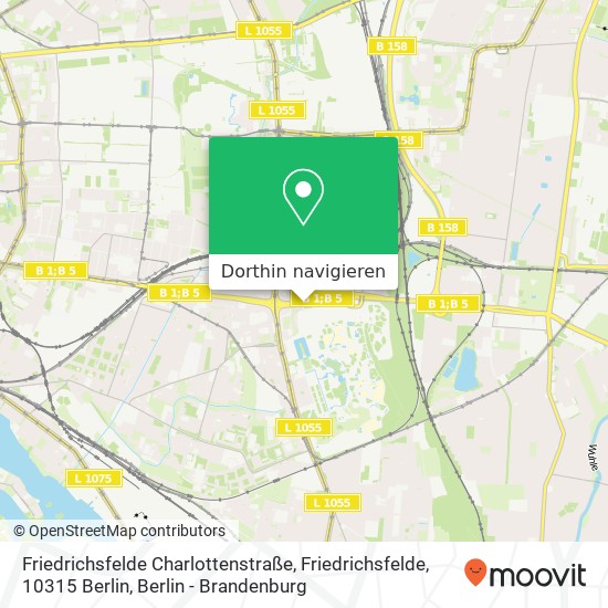 Friedrichsfelde Charlottenstraße, Friedrichsfelde, 10315 Berlin Karte