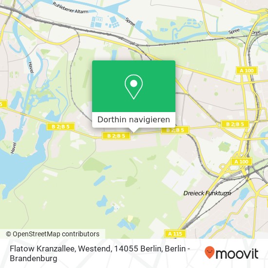 Flatow Kranzallee, Westend, 14055 Berlin Karte