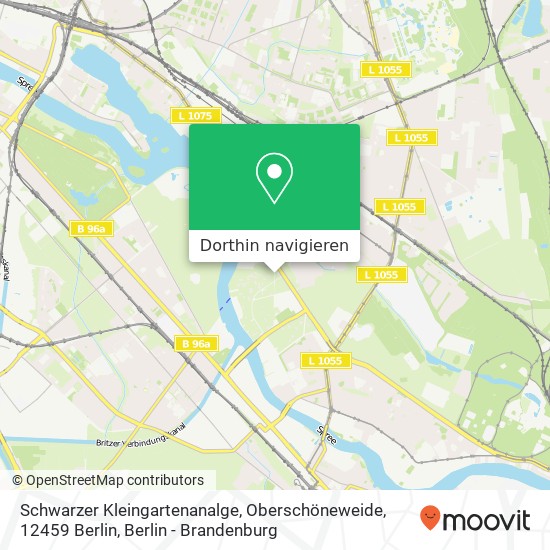 Schwarzer Kleingartenanalge, Oberschöneweide, 12459 Berlin Karte