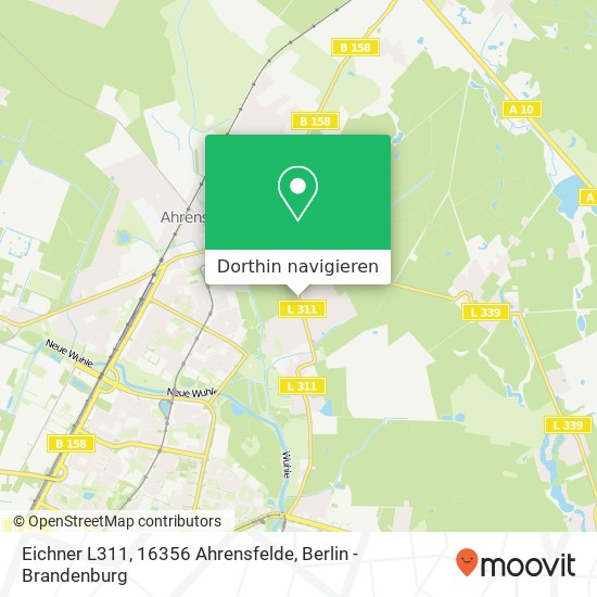 Eichner L311, 16356 Ahrensfelde Karte