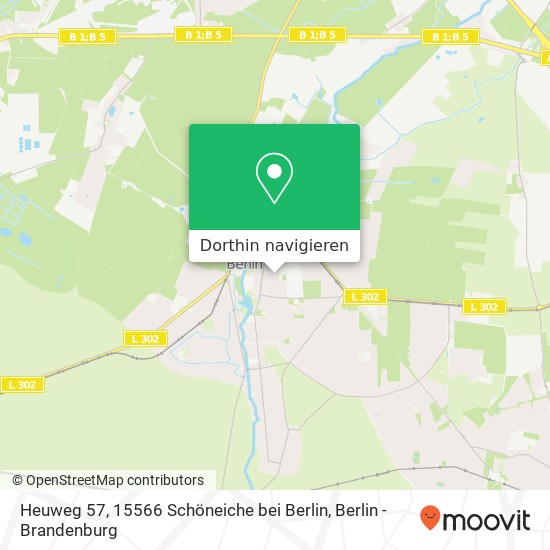 Heuweg 57, 15566 Schöneiche bei Berlin Karte