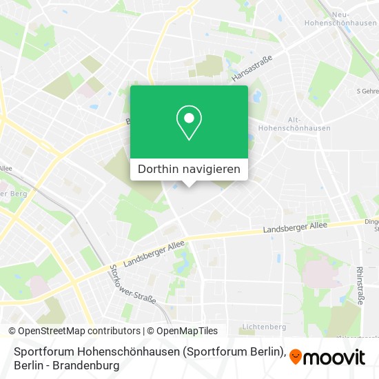 Sportforum Hohenschönhausen (Sportforum Berlin) Karte