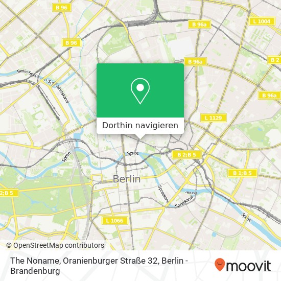 The Noname, Oranienburger Straße 32 Karte