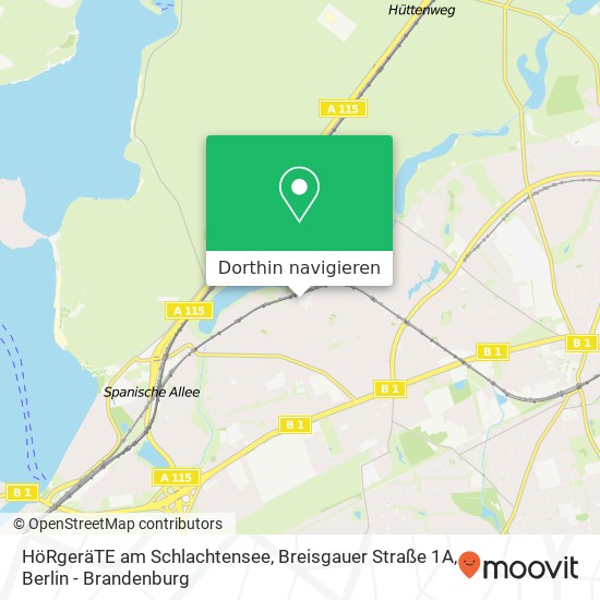 HöRgeräTE am Schlachtensee, Breisgauer Straße 1A Karte