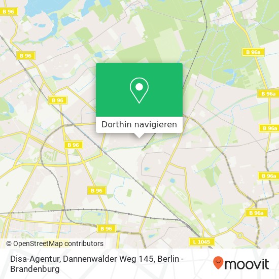 Disa-Agentur, Dannenwalder Weg 145 Karte