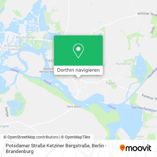 Potsdamer Straße Ketziner Bergstraße Karte