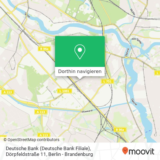 Deutsche Bank (Deutsche Bank Filiale), Dörpfeldstraße 11 Karte