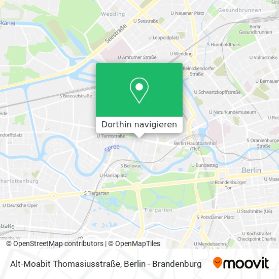 Alt-Moabit Thomasiusstraße Karte