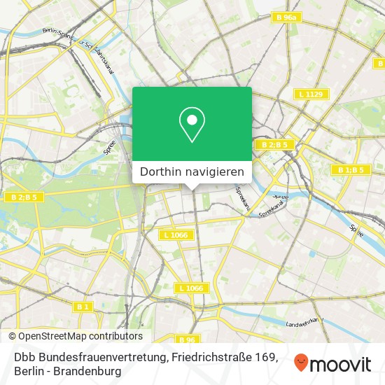 Dbb Bundesfrauenvertretung, Friedrichstraße 169 Karte