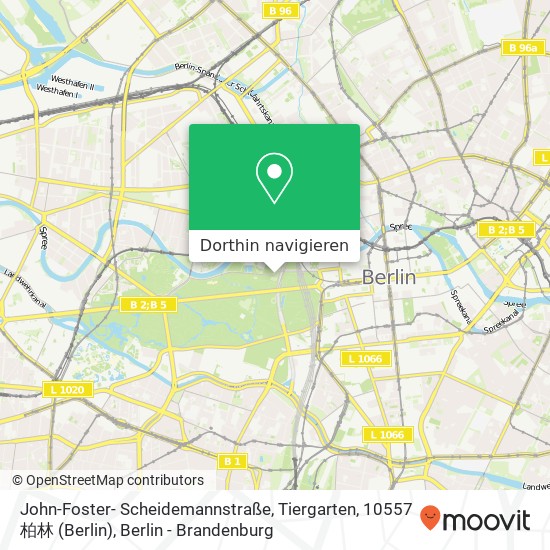 John-Foster- Scheidemannstraße, Tiergarten, 10557 柏林 (Berlin) Karte