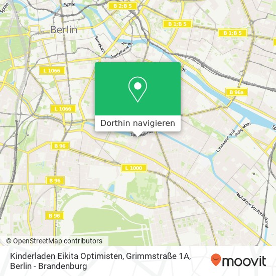 Kinderladen Eikita Optimisten, Grimmstraße 1A Karte