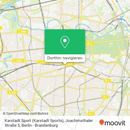 Karstadt Sport (Karstadt Sports), Joachimsthaler Straße 5 Karte