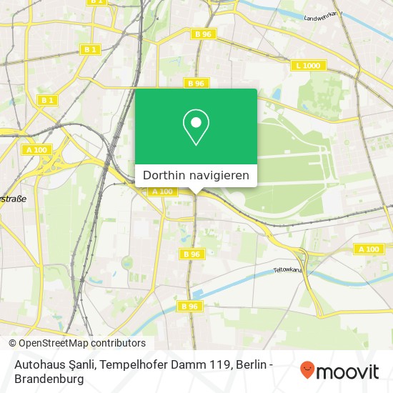 Autohaus Şanli, Tempelhofer Damm 119 Karte