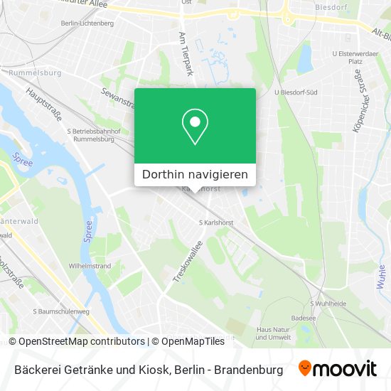 Bäckerei Getränke und Kiosk Karte