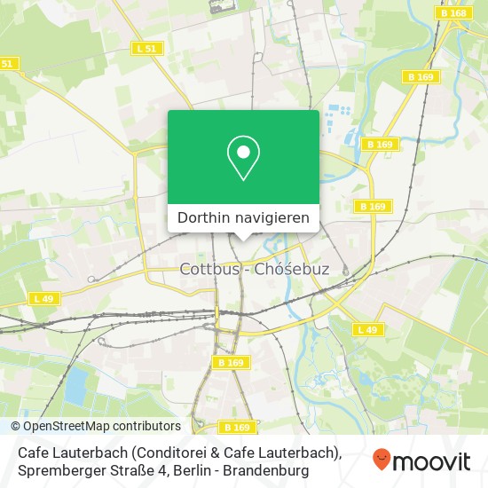 Cafe Lauterbach (Conditorei & Cafe Lauterbach), Spremberger Straße 4 Karte