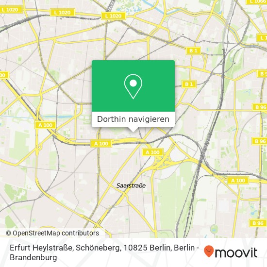 Erfurt Heylstraße, Schöneberg, 10825 Berlin Karte