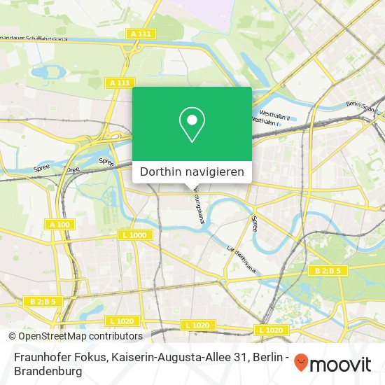 Fraunhofer Fokus, Kaiserin-Augusta-Allee 31 Karte