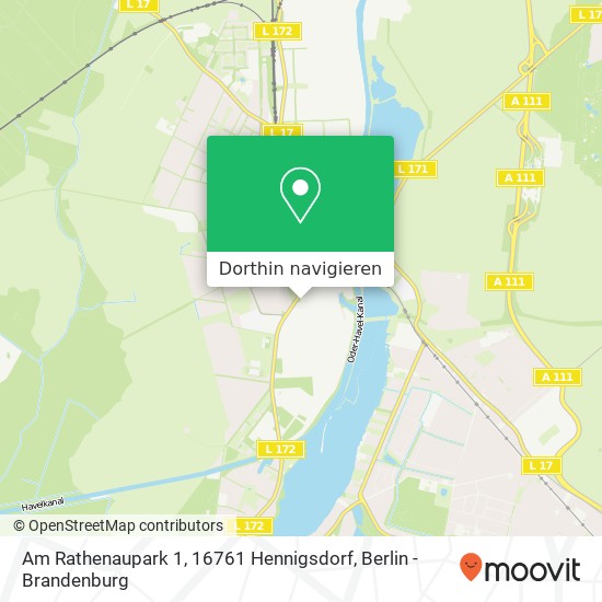 Am Rathenaupark 1, 16761 Hennigsdorf Karte