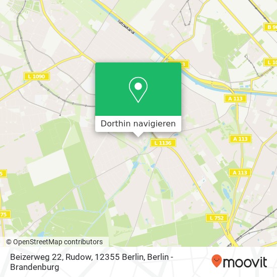 Beizerweg 22, Rudow, 12355 Berlin Karte