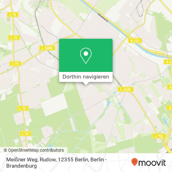 Meißner Weg, Rudow, 12355 Berlin Karte