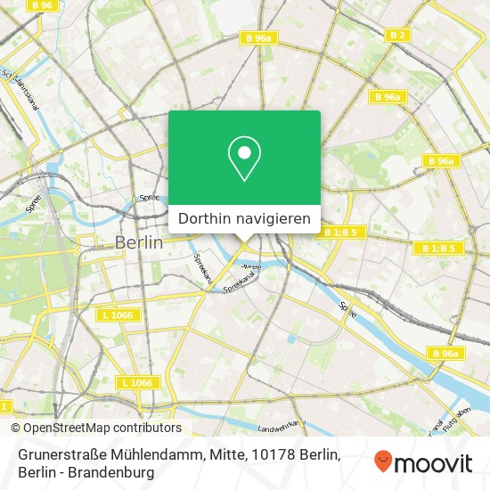 Grunerstraße Mühlendamm, Mitte, 10178 Berlin Karte