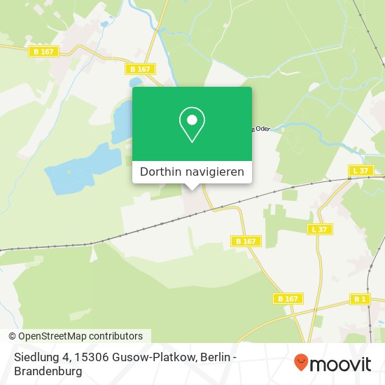 Siedlung 4, 15306 Gusow-Platkow Karte