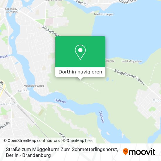 Straße zum Müggelturm Zum Schmetterlingshorst Karte