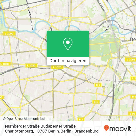 Nürnberger Straße Budapester Straße, Charlottenburg, 10787 Berlin Karte