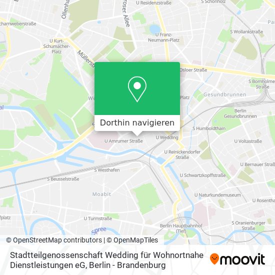 Stadtteilgenossenschaft Wedding für Wohnortnahe Dienstleistungen eG Karte