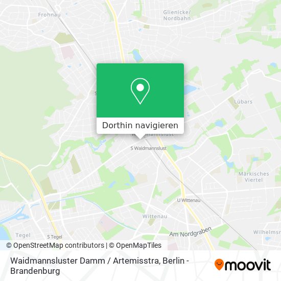 Waidmannsluster Damm / Artemisstra Karte
